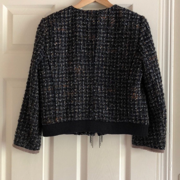 Ann Taylor LOFT tweed bomber jacket - Picture 4 of 7